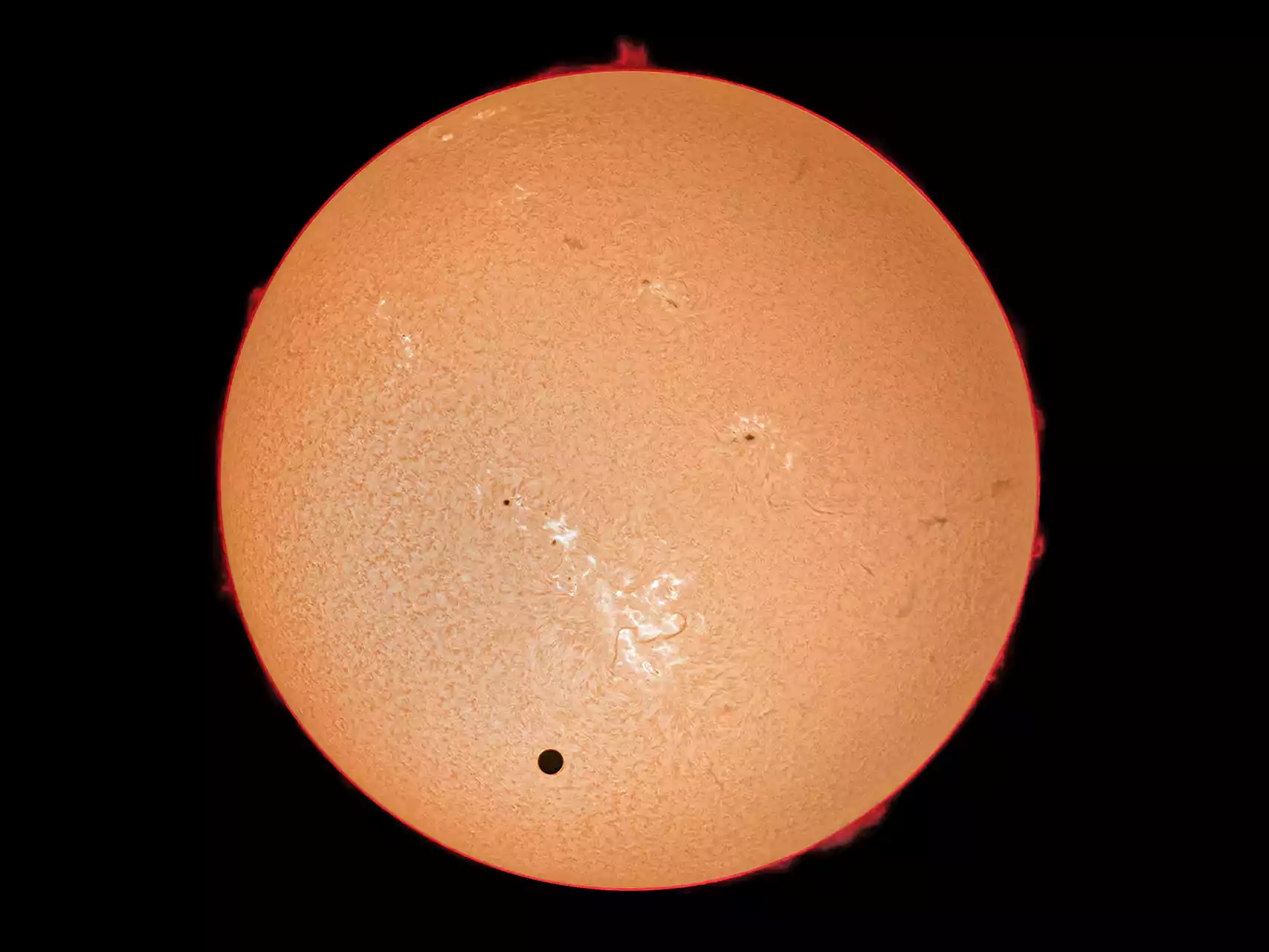 Aufnahme Sonnenteleskop H Alpha