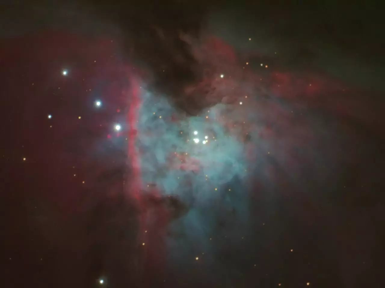Mit dem Maksutov Teleskop aufgenommenes Foto vom M42 mit stärkerer Vergrößerung